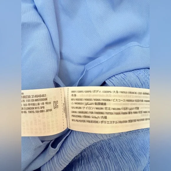 NWT Abercrombie Crinkle Textured Ruched Maxi Dress Medium Petite - Picture 12 of 13